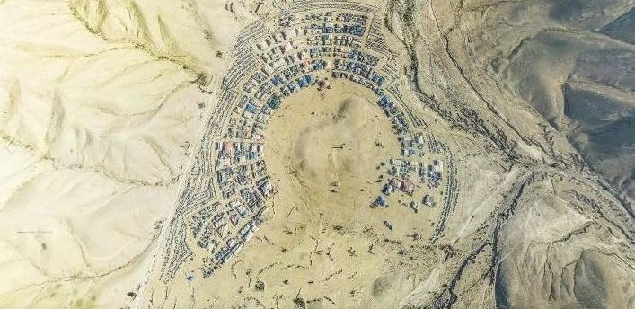 Aerial view of Midburn Festival in Negev desert, Israel - Midburn Festival Israel 2018 - Lineupping