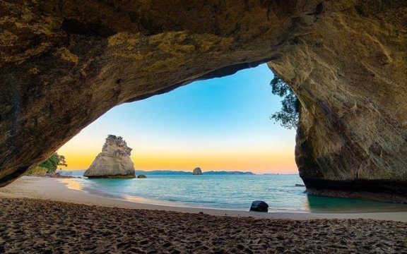 Cathedral Cove inside view, The Coromandel, New Zealand - Destination New Zealand - Lineupping