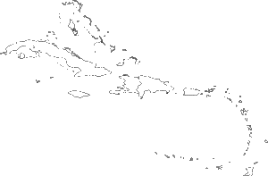 Caribbean outline map - Destination Caribbean - Lineupping