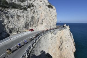 Milano Sanremo 2019 aerial view from the coast