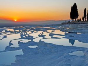 Pamukkale hierapolis view at sunset, Turkey - Destination Middle East - Lineupping
