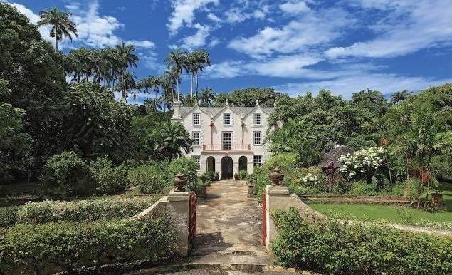 Frontal view of St. Nicholas Abbey mansion, Barbados - Destination Caribbean - Lineupping
