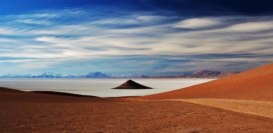 Landscape view of Cono de Arita in Salar de Arizaro, Argentina - South America travel tips - Lineupping