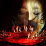 Bjork on stage with the orchestra and visuals -Primavera Sound Buenos Aires 2022 - Lineupping.com
