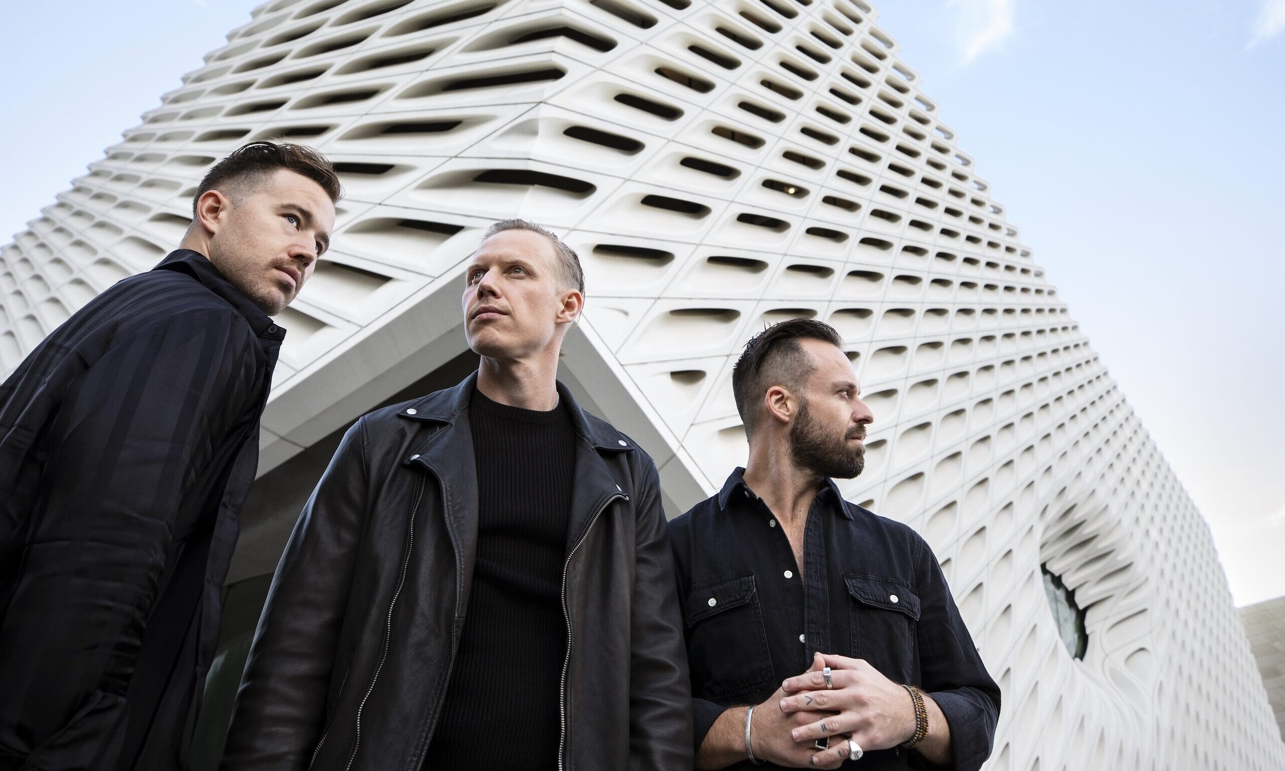 Rüfüs Du Sol band members standing up - credits Steve Appleford - Rüfüs Du Sol tour dates - Lineupping.com