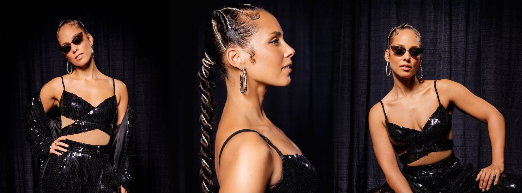 Portrait of Alicia Keys standing up in black dress - credits Alicia Keys - Summer Sonic Osaka 2025 - Lineupping.com